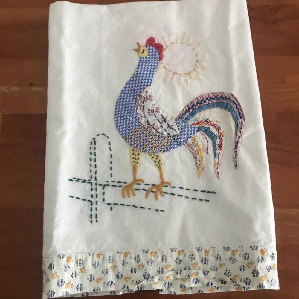 Vintage Anthropologie Rooster Kitchen Towel